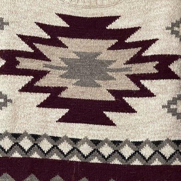 American Eagle Outfitters Size XS Wool Blend Native American Print Sweater - Picture 4 of 12